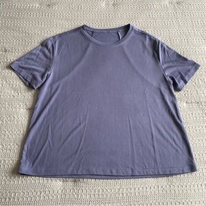 Modal Peachy Soft Aura T Shirt Short Sleeve Purple Small Oversized Boxy Fit